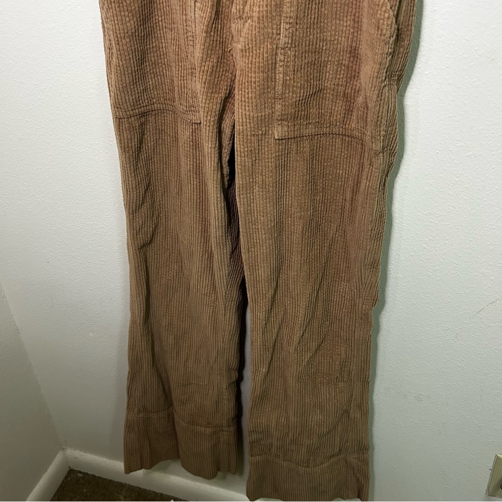 Aerie tan corderoy flare overall pants - Picture 6 of 11